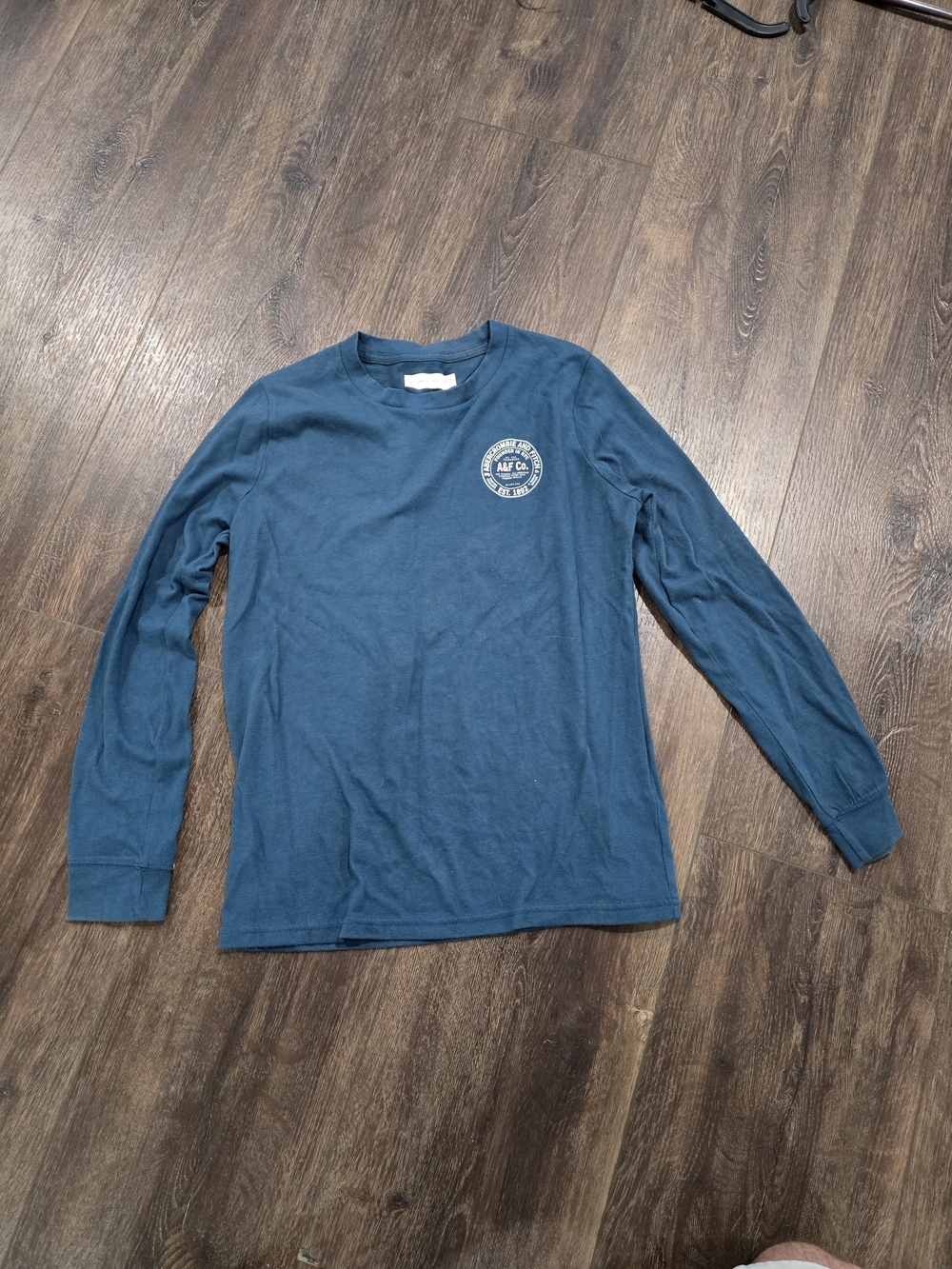 abercrombie kids Teal-Blue Long Sleeve Crewneck Shirt